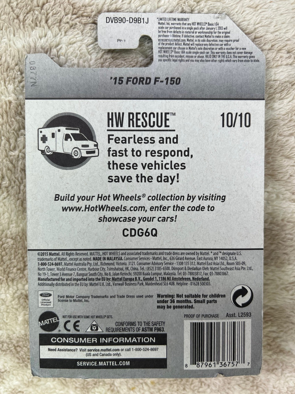🇺🇸🇺🇸🇺🇸🇺🇸Hot Wheels -HW Rescue '15Ford F-150 HW05🇺🇸🇺🇸🇺🇸🇺🇸