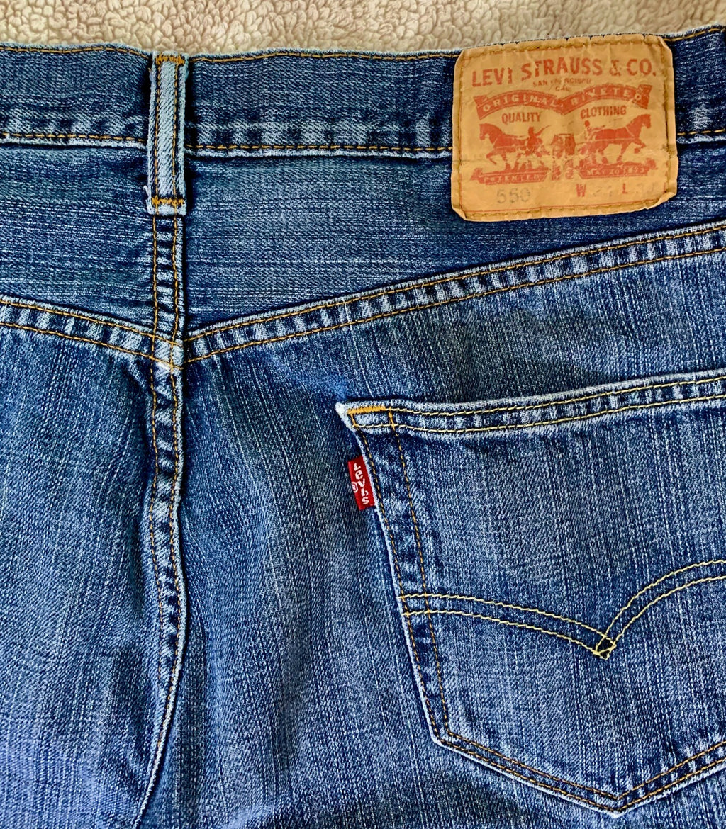 *****Levi's Strauss Co 550 Mens Jeans Blue Size 34x30 Relaxed Fit NICE******
