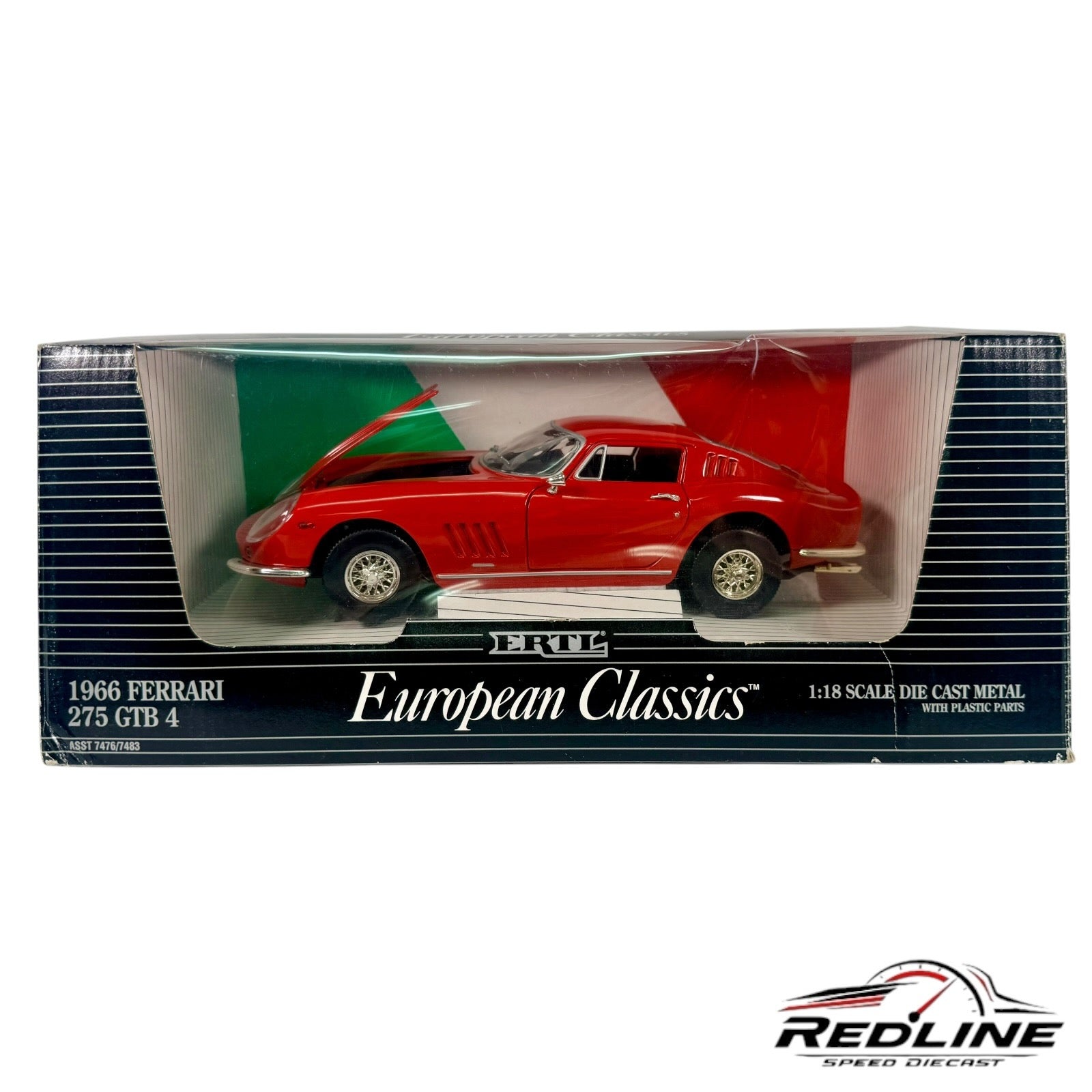 Ertl European Classics Ferrari 275 GTB 4 Red 1:18
