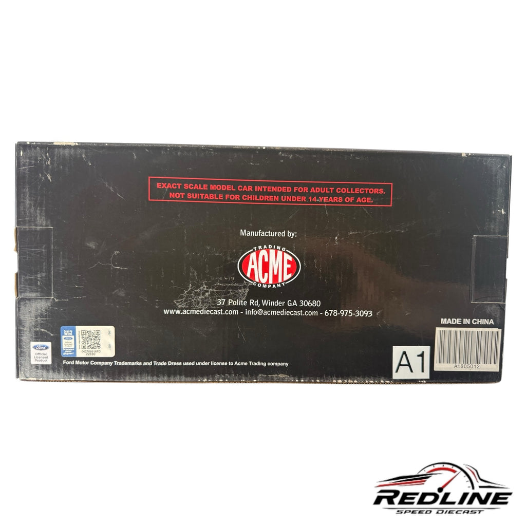 Acme Trading Company 1932 Ford diecast model car packaging box with official Ford licensing and manufacturing details.