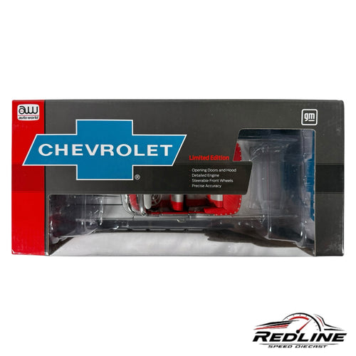 Auto World 1957 Chevrolet Bel Air convertible 1:18 scale die-cast model in original branded display box