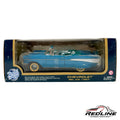 Redline Speed Diecast 1:18 scale blue 1957 Chevrolet Bel Air convertible model in original window display box