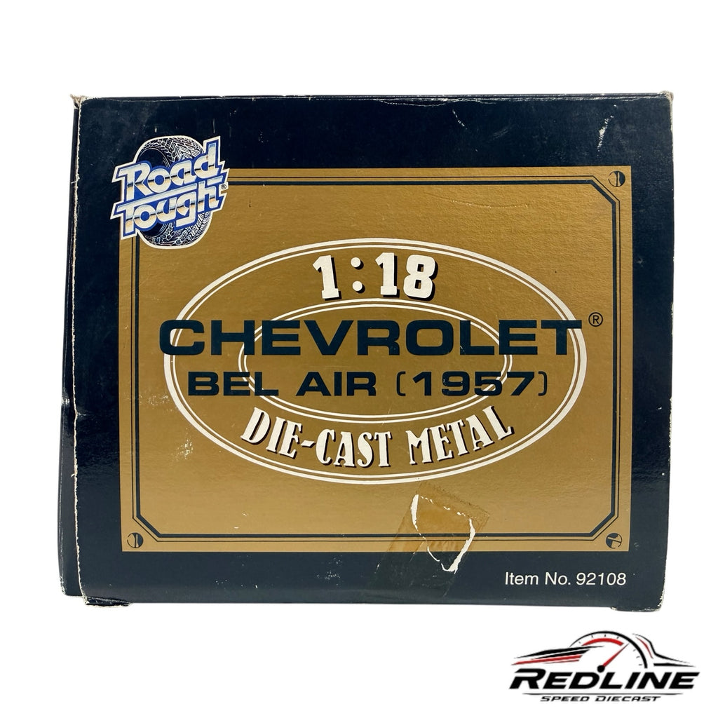 Redline Speed Diecast packaging box for a 1:18 scale 1957 Chevrolet Bel Air die-cast metal model car