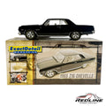Redline Speed Diecast 1:18 scale 1965 Chevrolet Chevelle Z16 model car in black with chrome details on display box