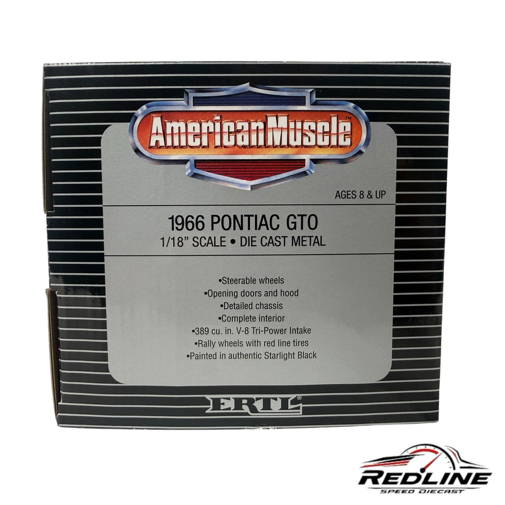 Redline Speed Diecast packaging for the 1966 Pontiac GTO 10th Anniversary Edition 1/18 scale model car