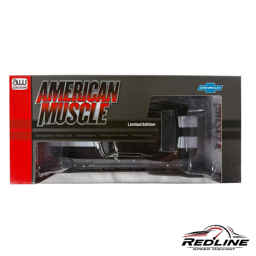 Redline Speed Diecast 1:18 scale 1967 Chevrolet Camaro Z/28 model in Royal Plum with white stripes in display box