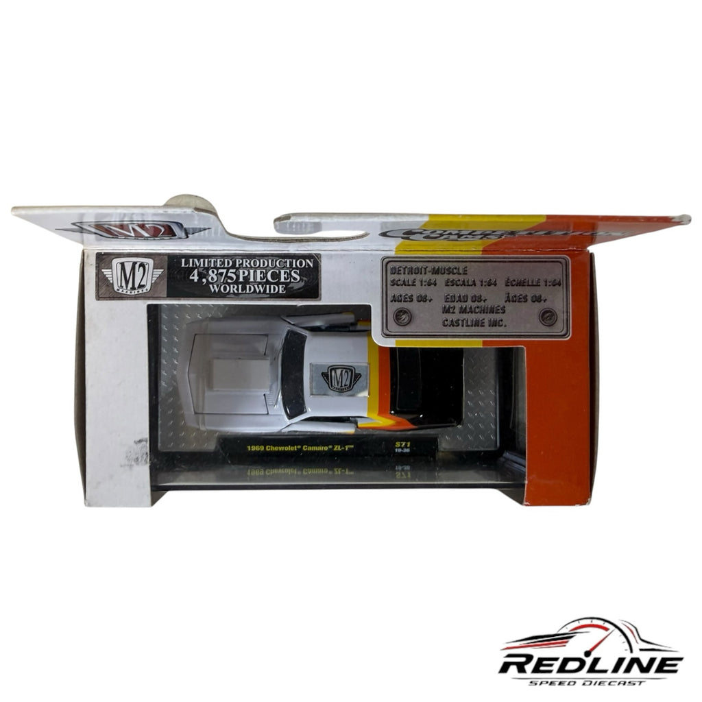 Redline Speed Diecast 1:64 scale 1969 Chevrolet Camaro ZL-1 in white and black packaging