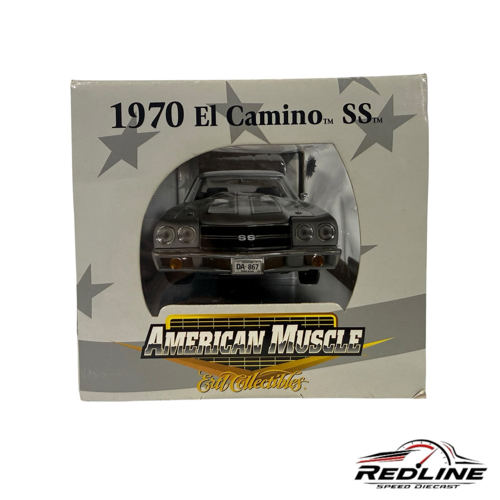 Redline Speed Diecast 1970 Chevrolet El Camino SS silver diecast model car in original display box