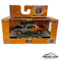 Redline Speed Diecast 1971 Plymouth Hemi Cuda model in two-tone grey and orange with opening hood in display packaging