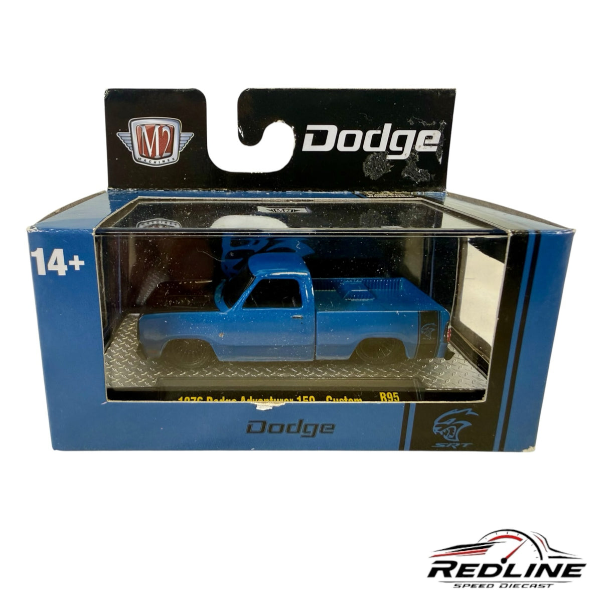 Redline Speed Diecast 1976 Dodge Adventurer 150 blue custom truck in original display box