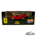 Redline Speed Diecast 1:43 scale 1995 Ferrari F50 model car in signature red, displayed in original packaging.