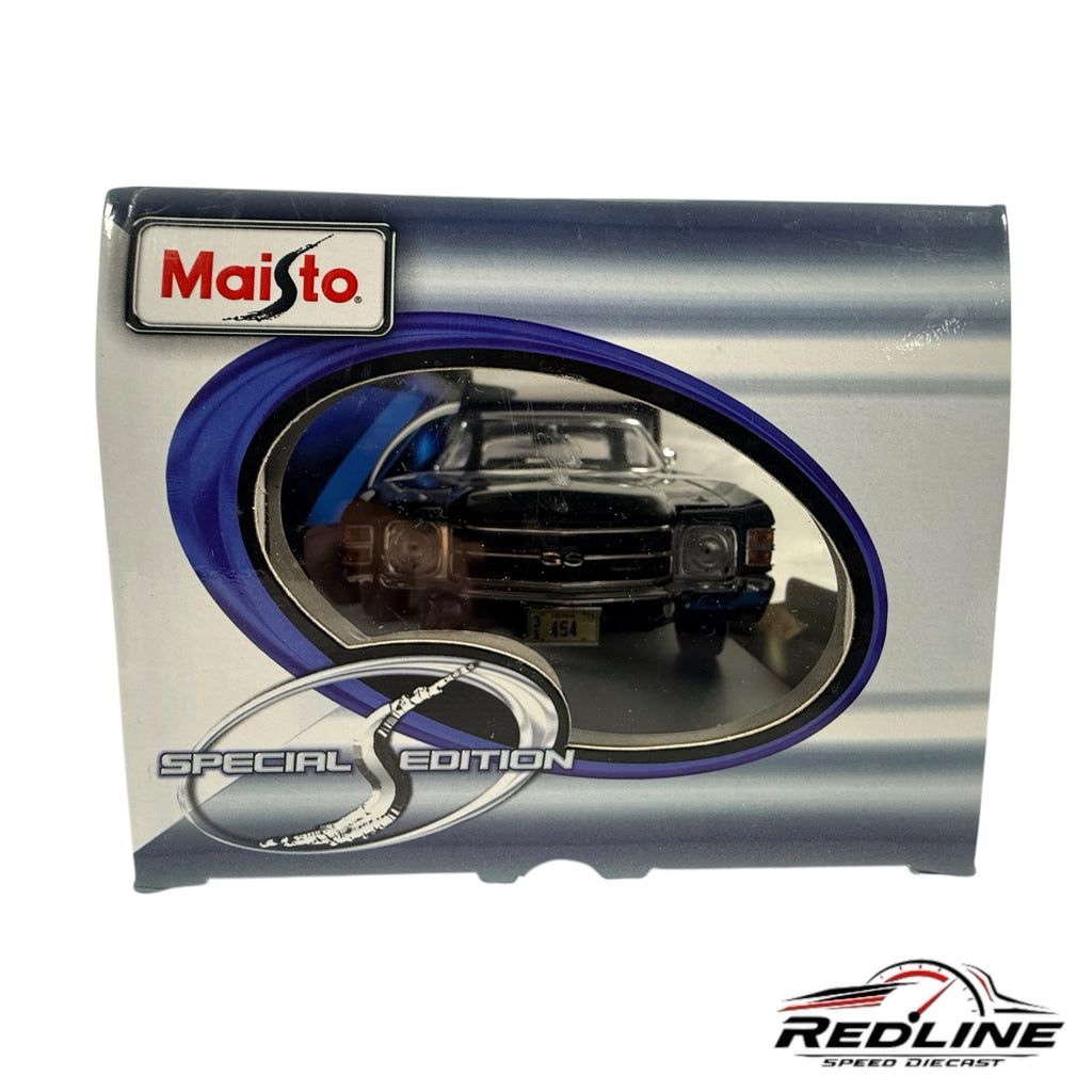 Redline Speed Diecast Maisto Special Edition black Chevrolet Chevelle 1:18 scale model in original display box