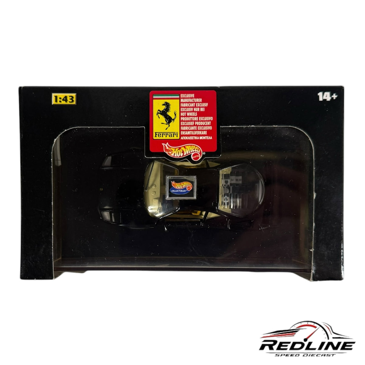 Redline Speed Diecast 1:43 scale black 1987 Ferrari F40 model car in original collector packaging