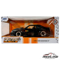 Redline Speed Diecast 1:24 scale black 1989 Ford Mustang GT model car in original Bigtime Muscle packaging