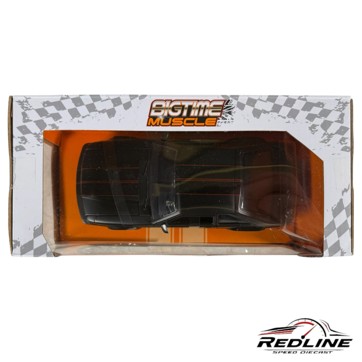 Redline Speed Diecast 1:24 scale black 1989 Ford Mustang GT Bigtime Muscle model car in original display packaging