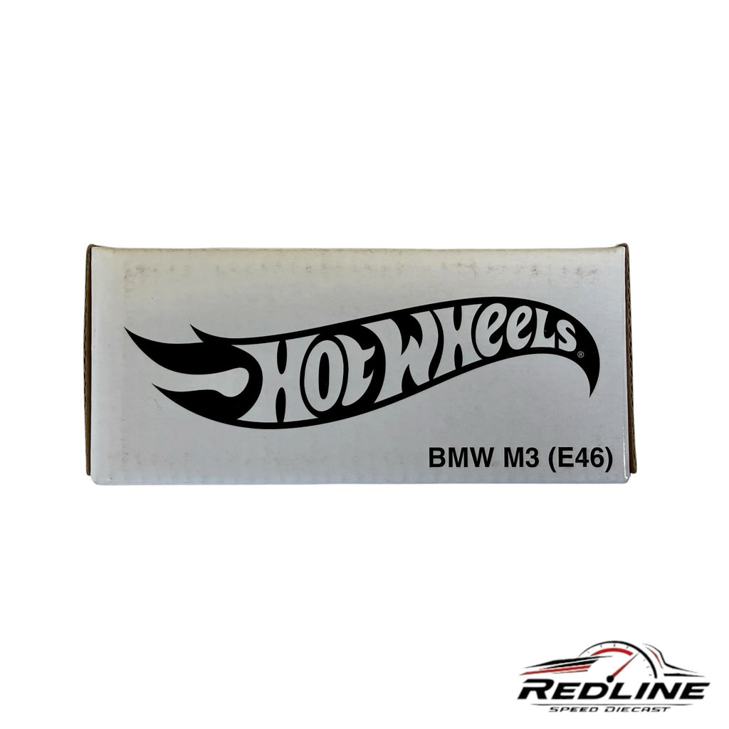 Redline Speed Diecast Hot Wheels BMW M3 E46 white collector box with iconic logo