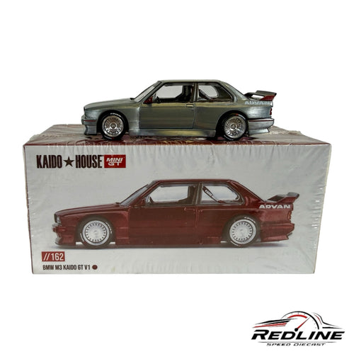 Redline Speed Diecast Kaido House BMW M3 1:64 scale model car in brushed metal finish with widebody and Advan decals