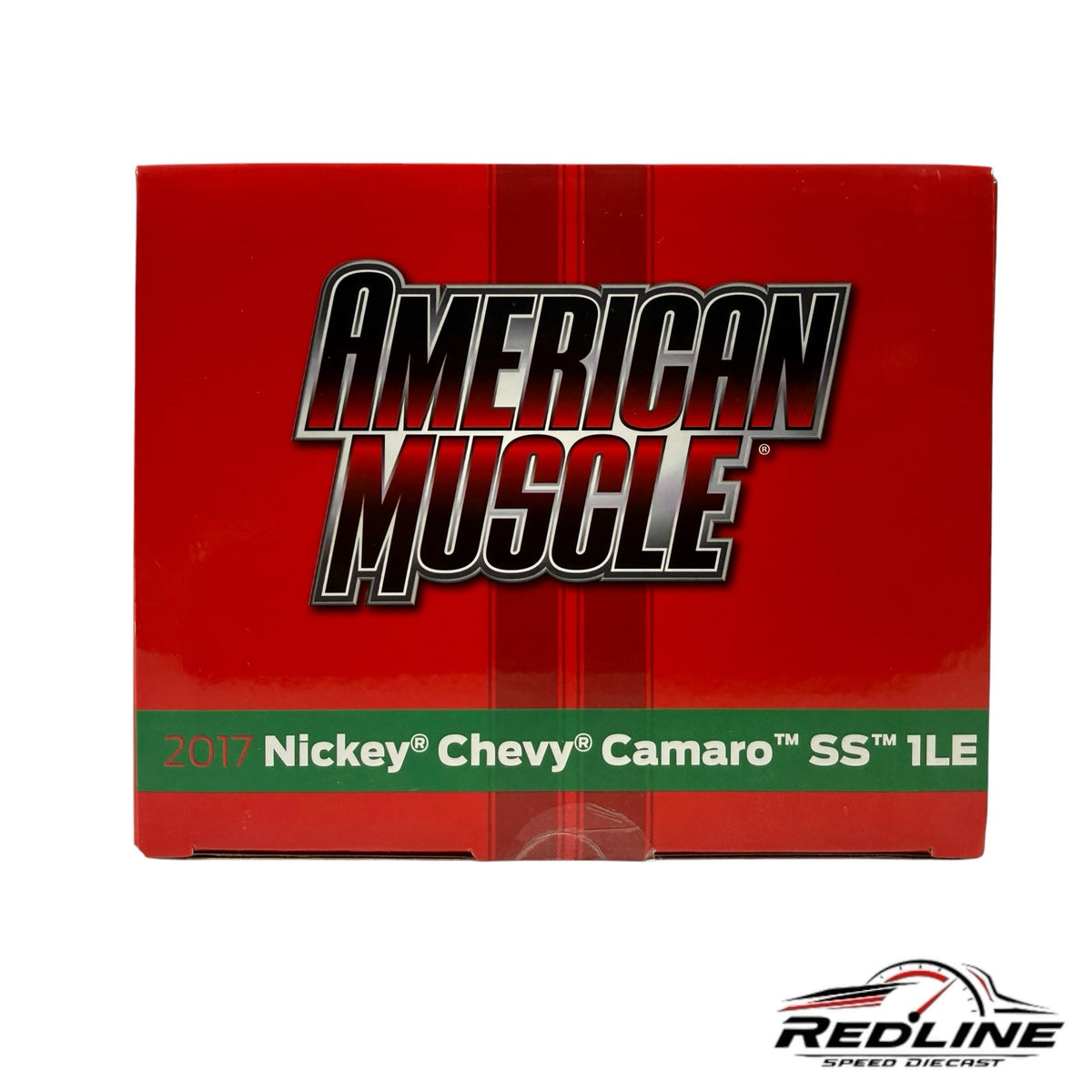 Redline Speed Diecast packaging box for the 2017 Nickey Chevy Camaro SS 1LE American Muscle model car