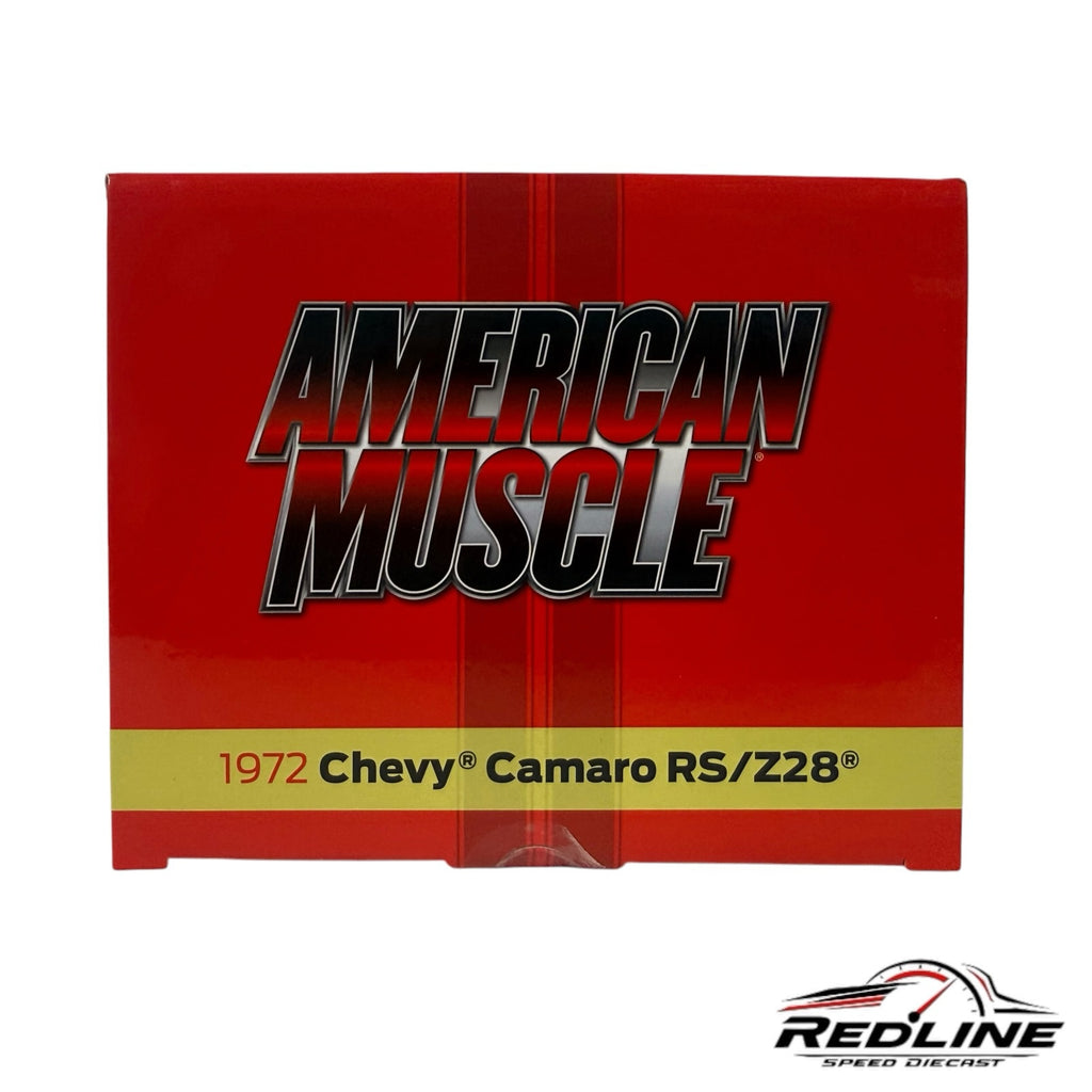 Redline Speed Diecast packaging box for the 1972 Chevy Camaro RS/Z28 American Muscle series model
