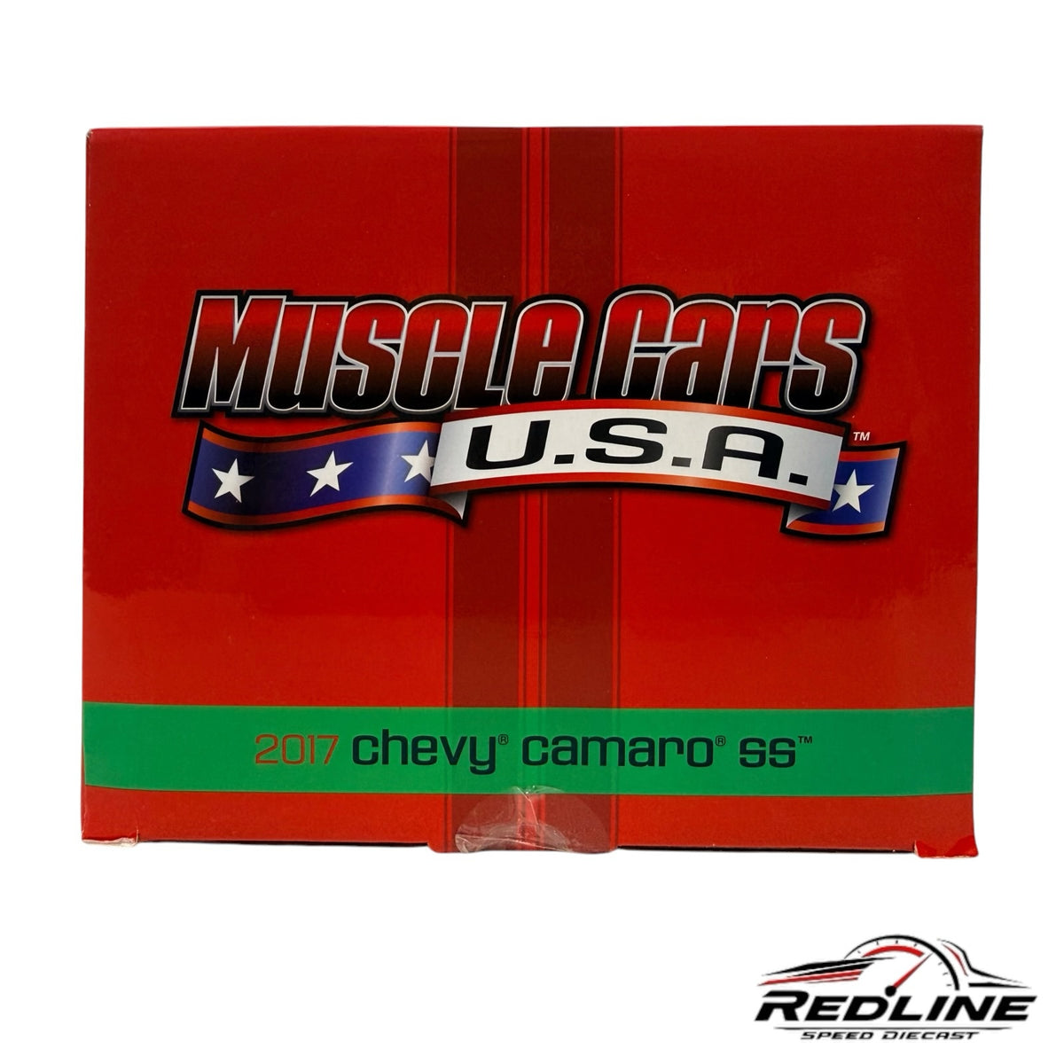 Redline Speed Diecast packaging box for the 2017 Chevrolet Camaro SS Muscle Cars U.S.A. model