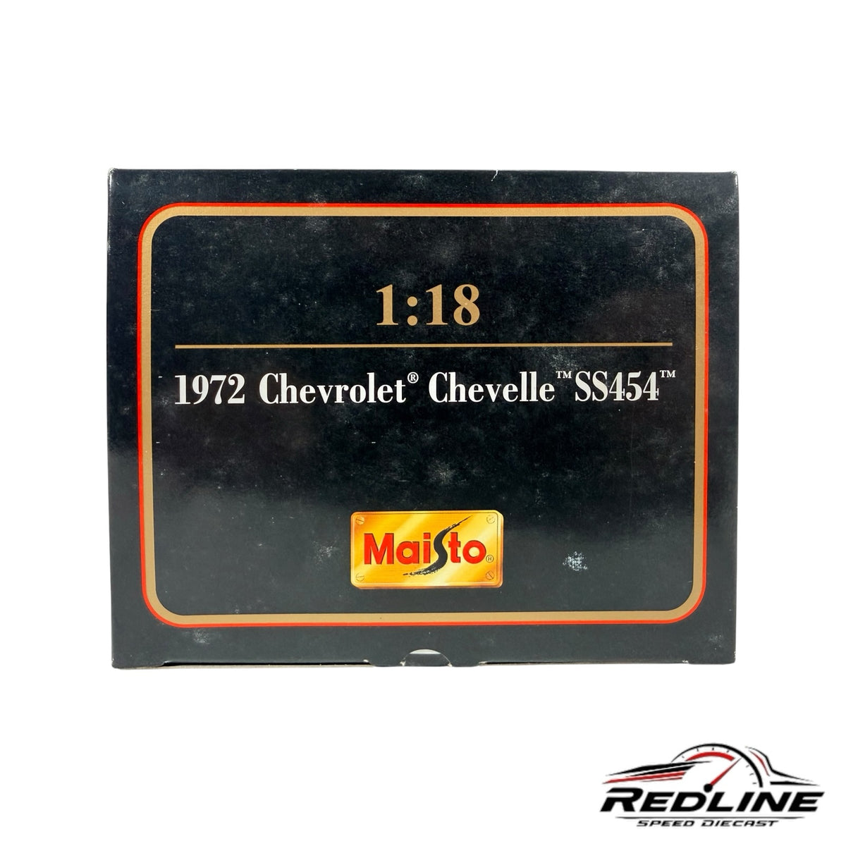 Redline Speed Diecast 1:18 scale 1972 Chevrolet Chevelle SS454 model car packaging box