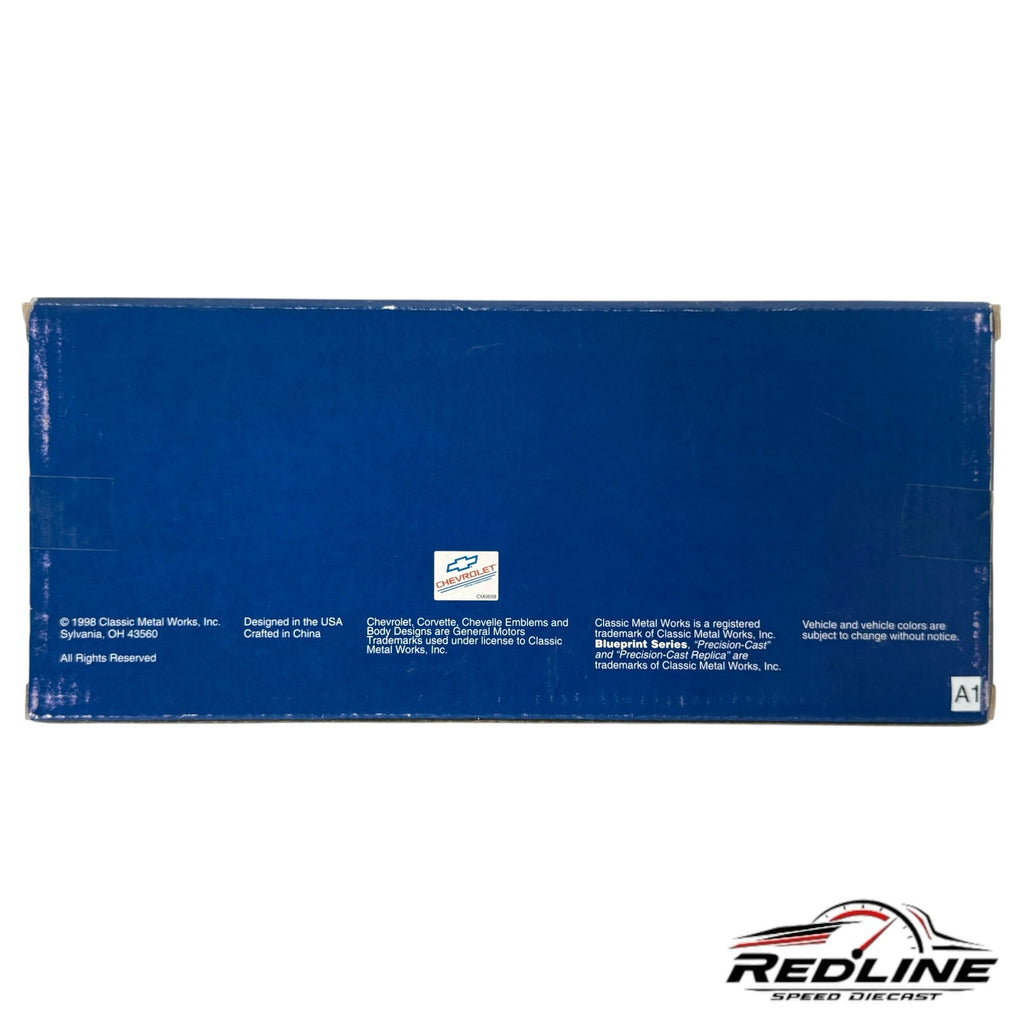 Redline Speed Diecast blue packaging box for a 1970 Chevrolet Chevelle SS454 model with official branding
