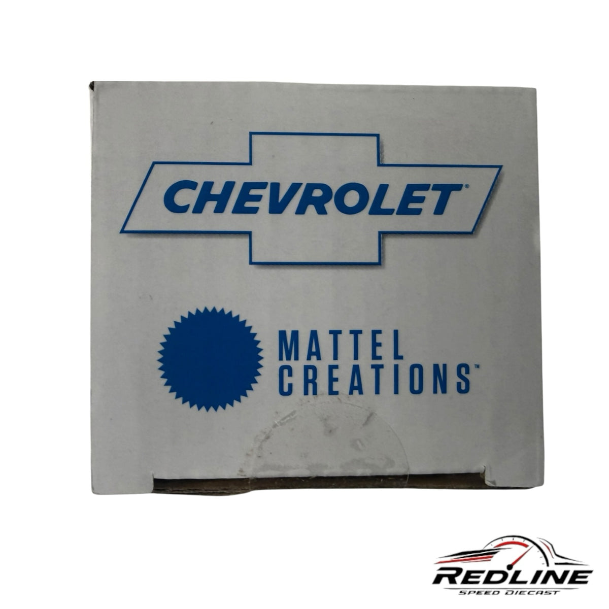 Redline Speed Diecast collector box for Chevrolet C10 model featuring Mattel Creations branding