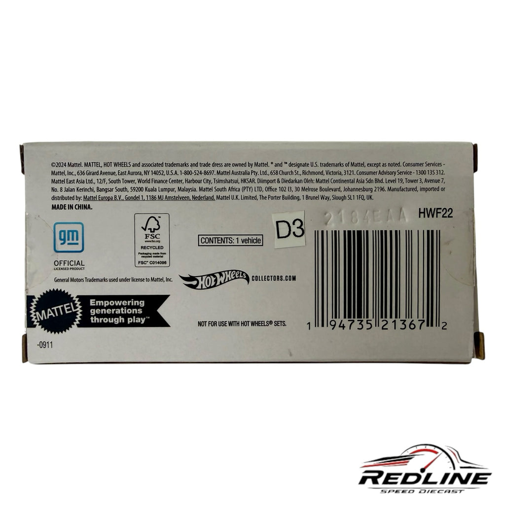 Redline Speed Diecast collector box for Hot Wheels Chevrolet C10 model featuring official branding and barcode