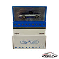 Redline Speed Diecast Chevrolet C10 pickup truck model in navy blue with silver wheels in collector packaging