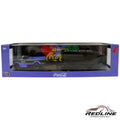 Redline Speed Diecast 1:64 scale 1970 Chevrolet C60 truck and trailer set with blue and black Coca-Cola branding.