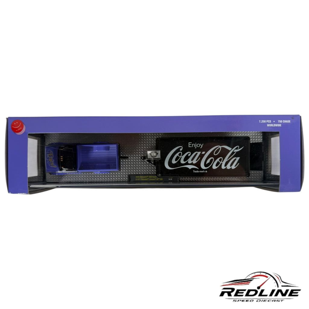 Redline Speed Diecast 1:64 scale 1970 Chevrolet C60 truck and Coca-Cola trailer set in original window box packaging