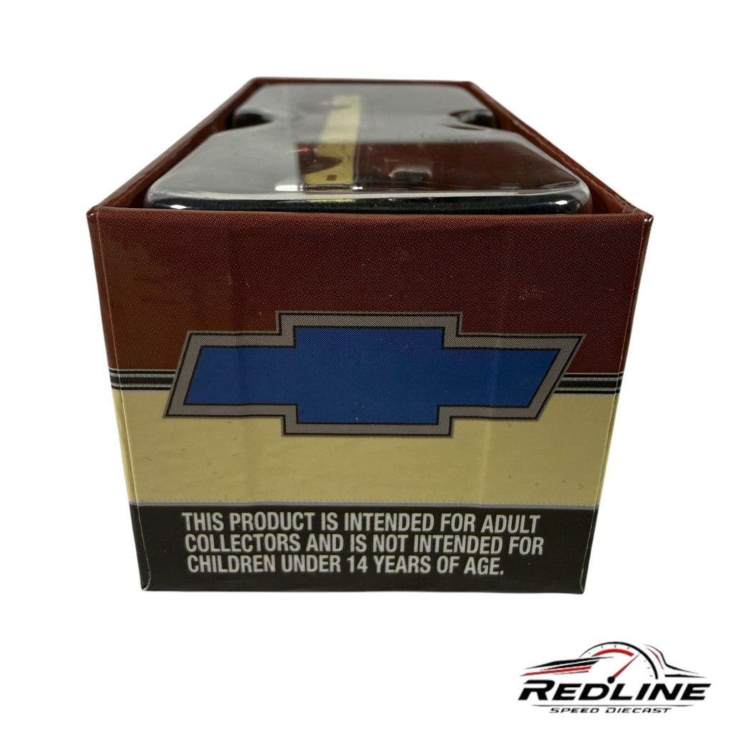 Redline Speed Diecast packaging for a 1969 Chevy C10 truck featuring a blue Chevrolet logo on a brown and cream box