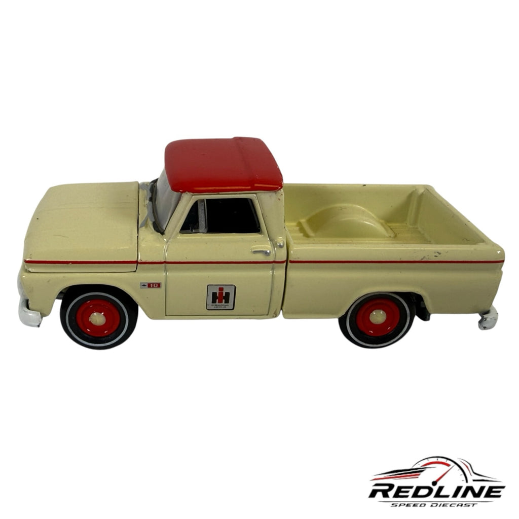 Redline Speed Diecast vintage cream and red Chevrolet pickup truck model with detailed wheels and side branding