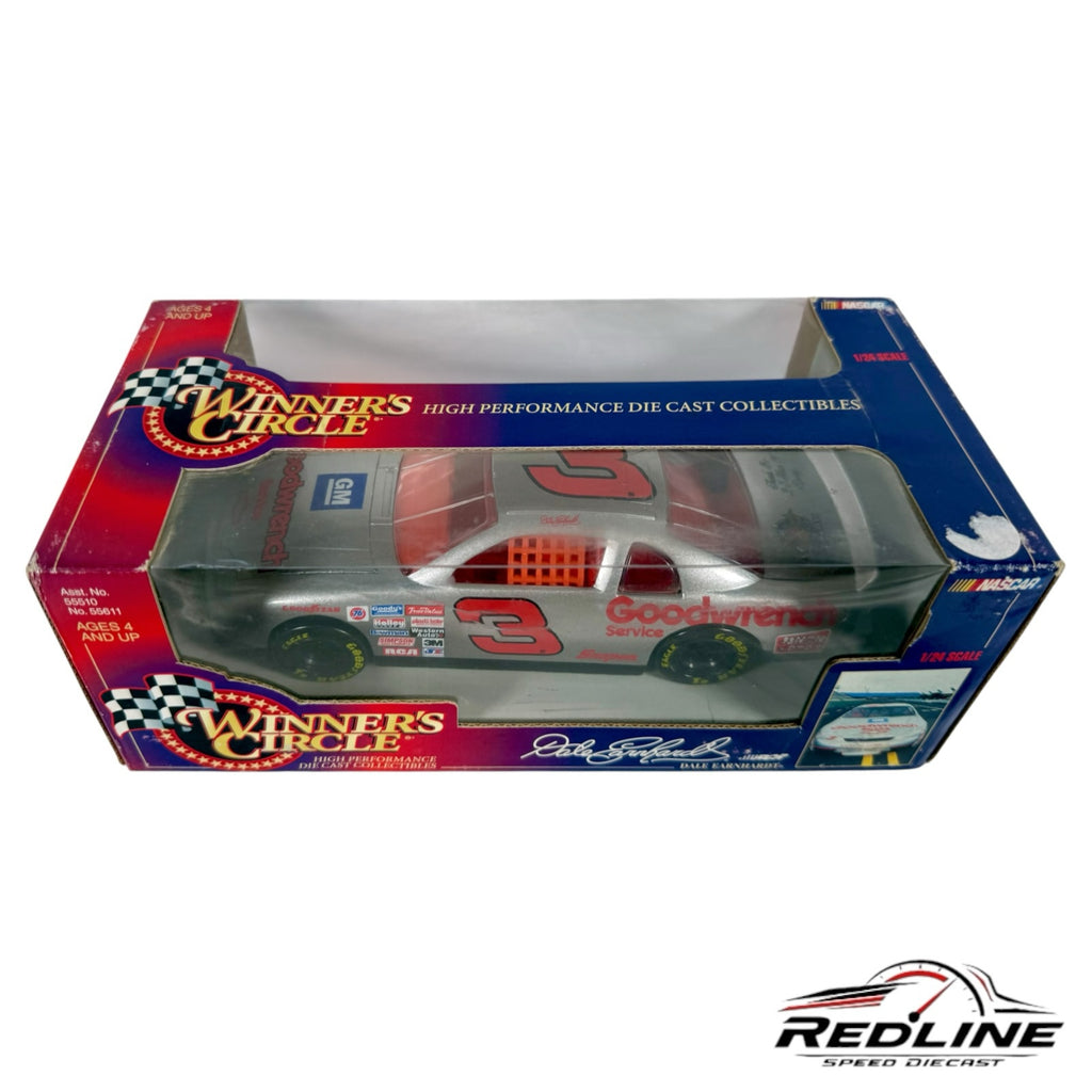 Redline Speed Diecast 1:24 scale Dale Earnhardt No. 3 silver Chevrolet Monte Carlo stock car in original display box