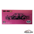 Redline Speed Diecast KAIDO HOUSE Datsun 510 Street Nismo V1 pink collector box with technical line art illustration