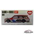 Redline Speed Diecast KAIDO HOUSE MINI GT Datsun 510 Wagon model box featuring BRE racing livery and number 46