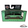 Redline Speed Diecast 1978 Dodge Adventurer 150 pickup truck model in black and green in original display box