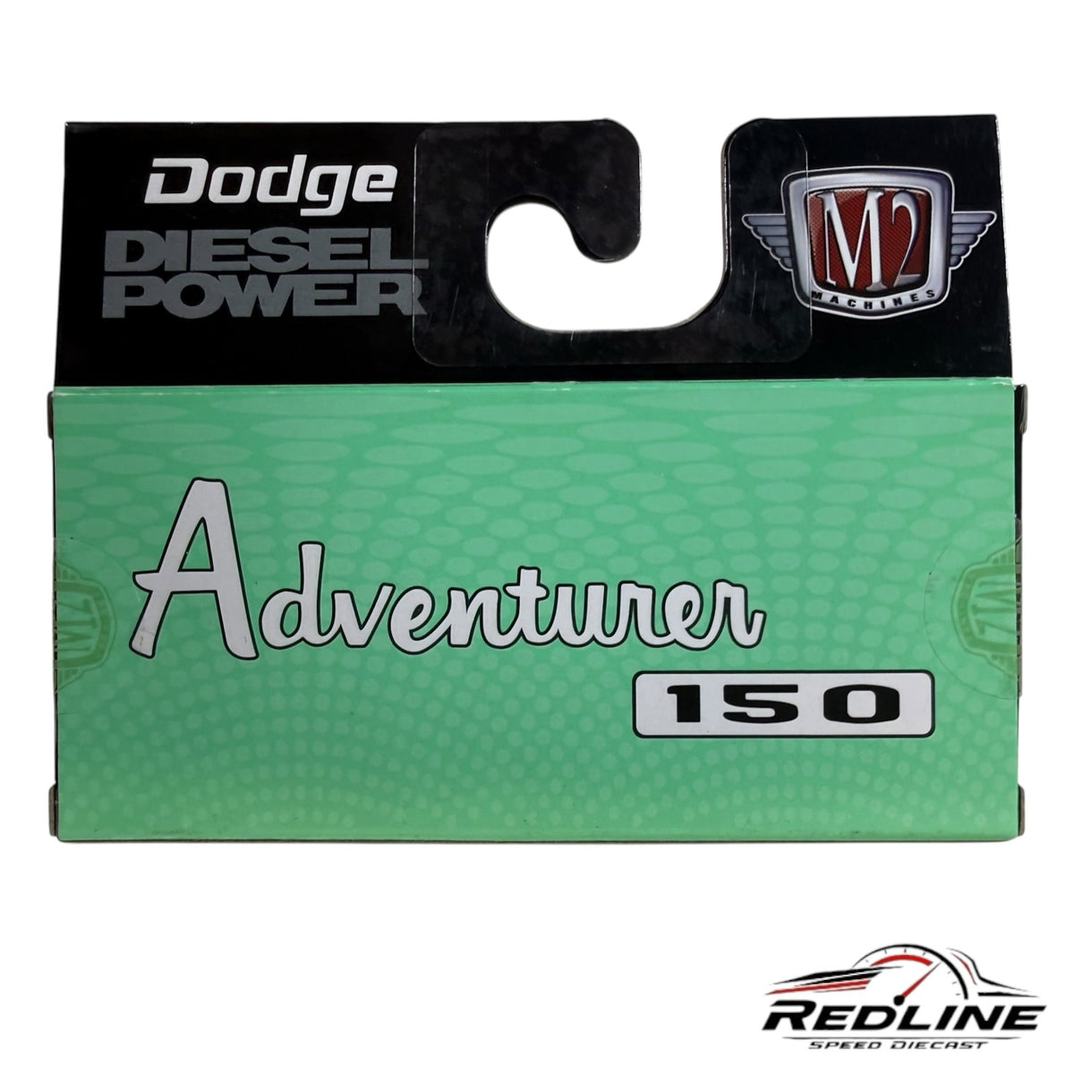 Redline Speed Diecast M2 Machines Dodge Adventurer 150 green and black collectible packaging box