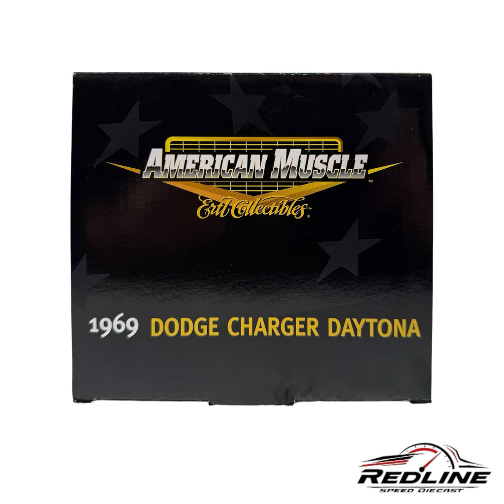 Redline Speed Diecast 1969 Dodge Charger Daytona model car packaging box with American Muscle branding