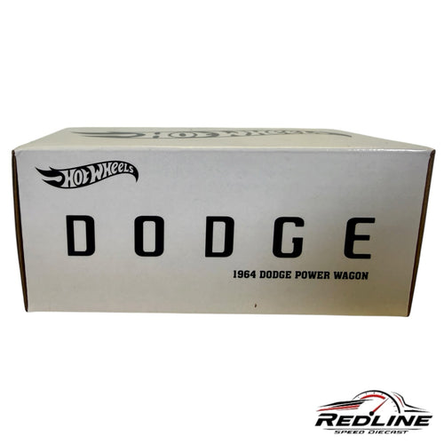 Redline Speed Diecast Hot Wheels 1964 Dodge Power Wagon collector vehicle white display box packaging