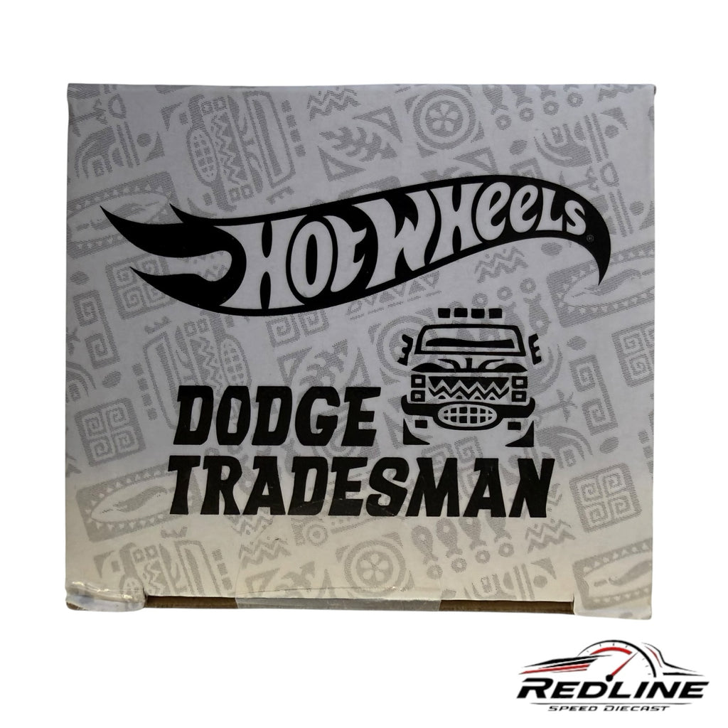 Redline Speed Diecast Hot Wheels Dodge Tradesman collector box with tribal patterns and iconic logo branding