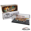 Redline Speed Diecast Hot Wheels Dodge Tradesman metallic brown custom van in a protective case with collector box.
