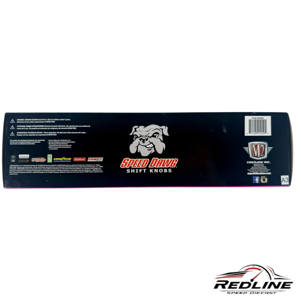 Redline Speed Diecast packaging box for M2 Machines Dodge truck and funny car set with Speed Dawg branding