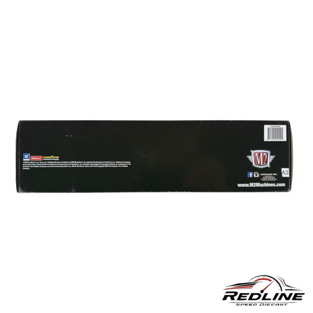 Redline Speed Diecast packaging box for the M2 Machines Edelbrock 1957 Chevrolet truck and Gasser set