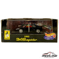 Redline Speed Diecast 1993 Ferrari 348 Spider black model car with red interior in original Hot Wheels display box