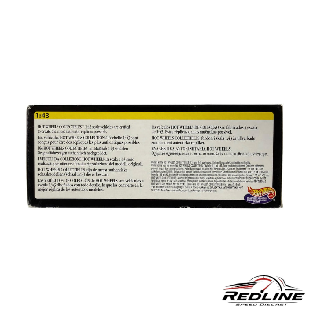 Redline Speed Diecast Hot Wheels 1:43 scale Ferrari 348 Spider collector box back with multilingual product text
