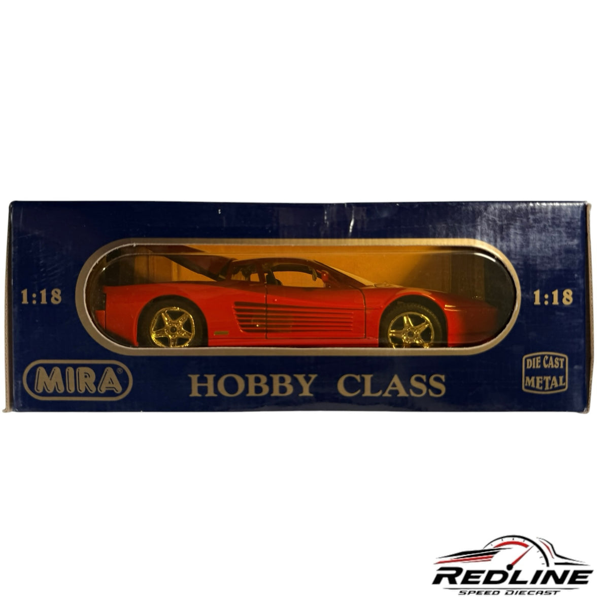 Redline Speed Diecast 1:18 scale red Ferrari 512 TR model car in original Mira Hobby Class display box