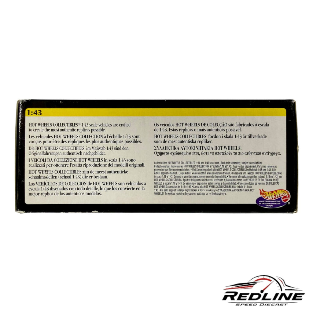 Redline Speed Diecast 1:43 scale Ferrari 1968 365 GTS Daytona Spider collector model packaging back view