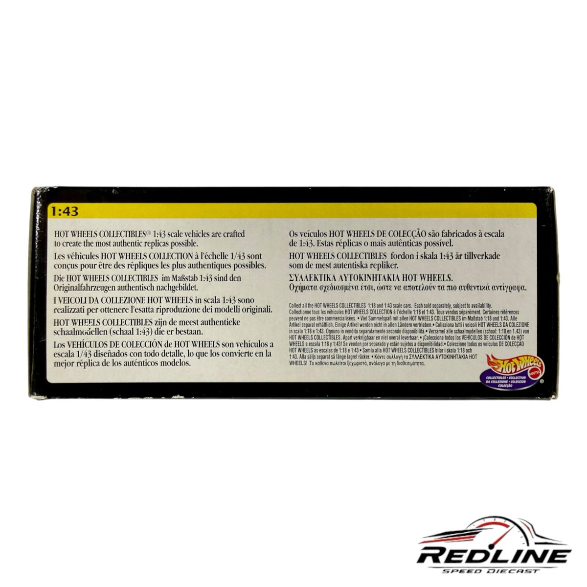 Redline Speed Diecast 1:43 scale Ferrari 1968 365 GTS Daytona Spider collector model packaging back view