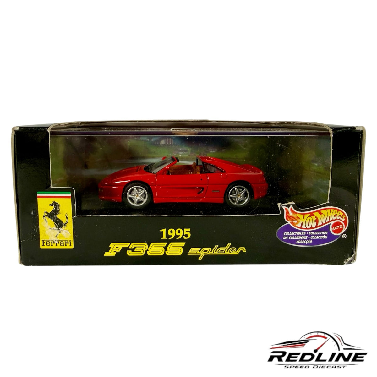 Redline Speed Diecast 1995 Ferrari F355 Spider red 1:43 scale model car in original collector packaging